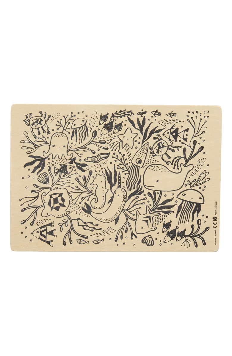 Wee Gallery Ocean Animals 6-Piece Wooden Puzzle, Alternate, color, 