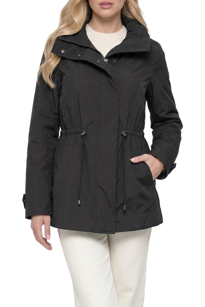 Lightweight Jacket With Concealed Hood, Main, color, BLACK