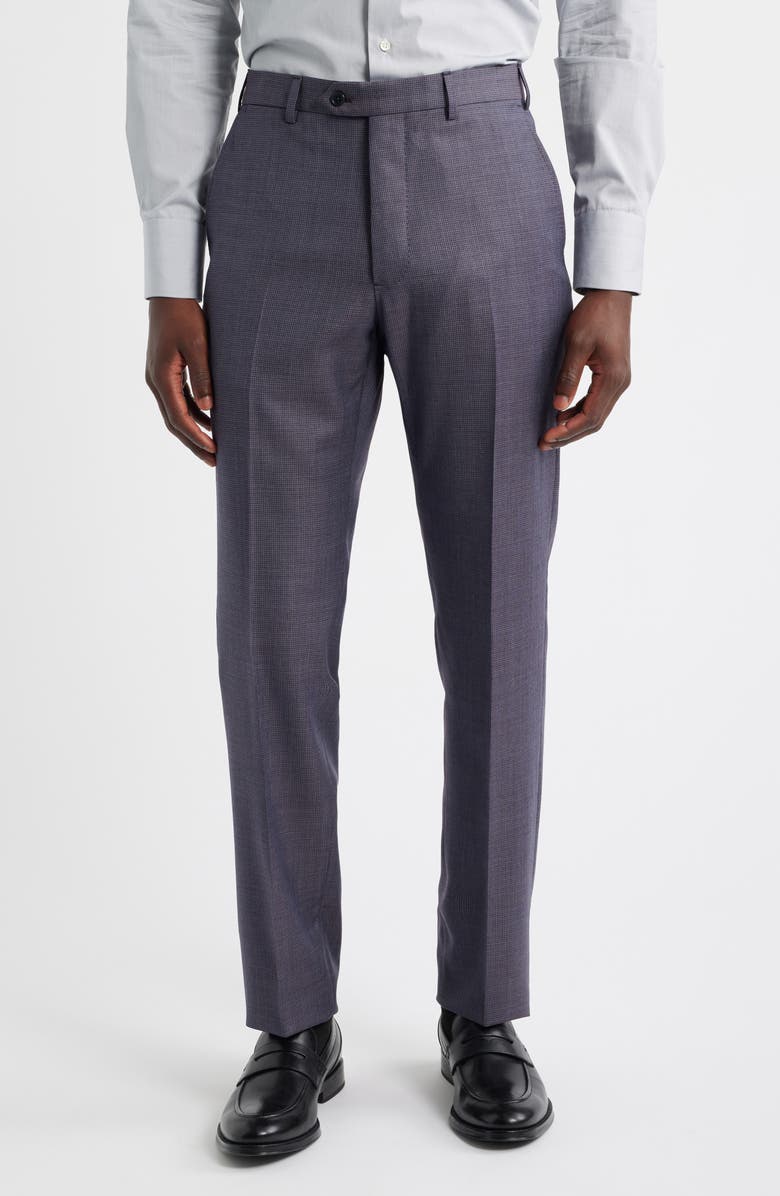 Emporio Armani G-Line Slim Fit Purple Microcheck Wool Suit, Alternate, color, Fancy Purple