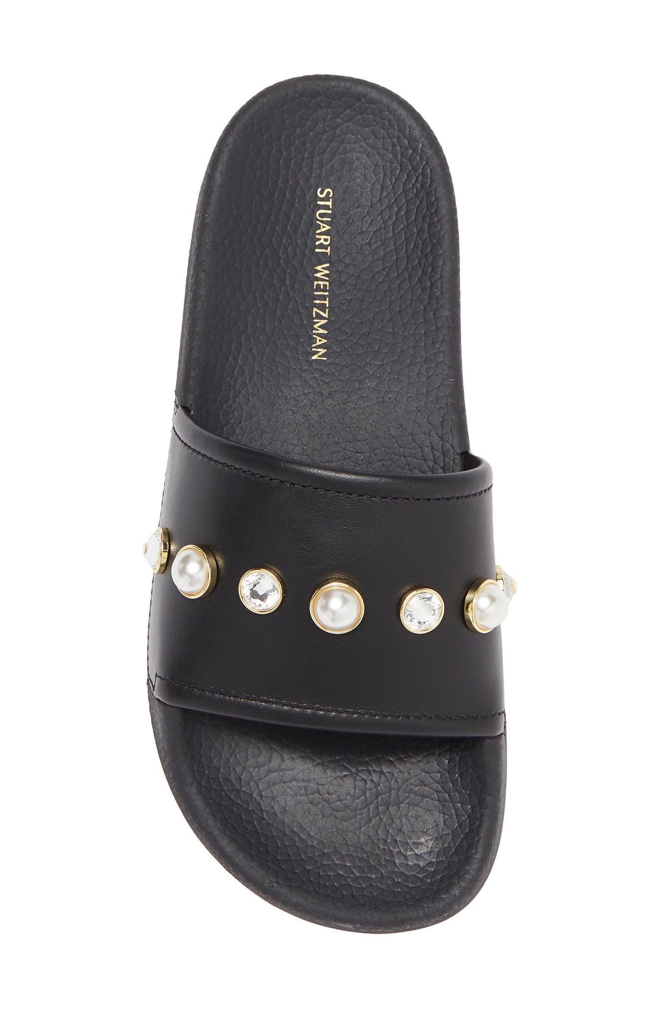 Stuart Weitzman Pearlshine Pool Slide Sandal, Alternate, color, 