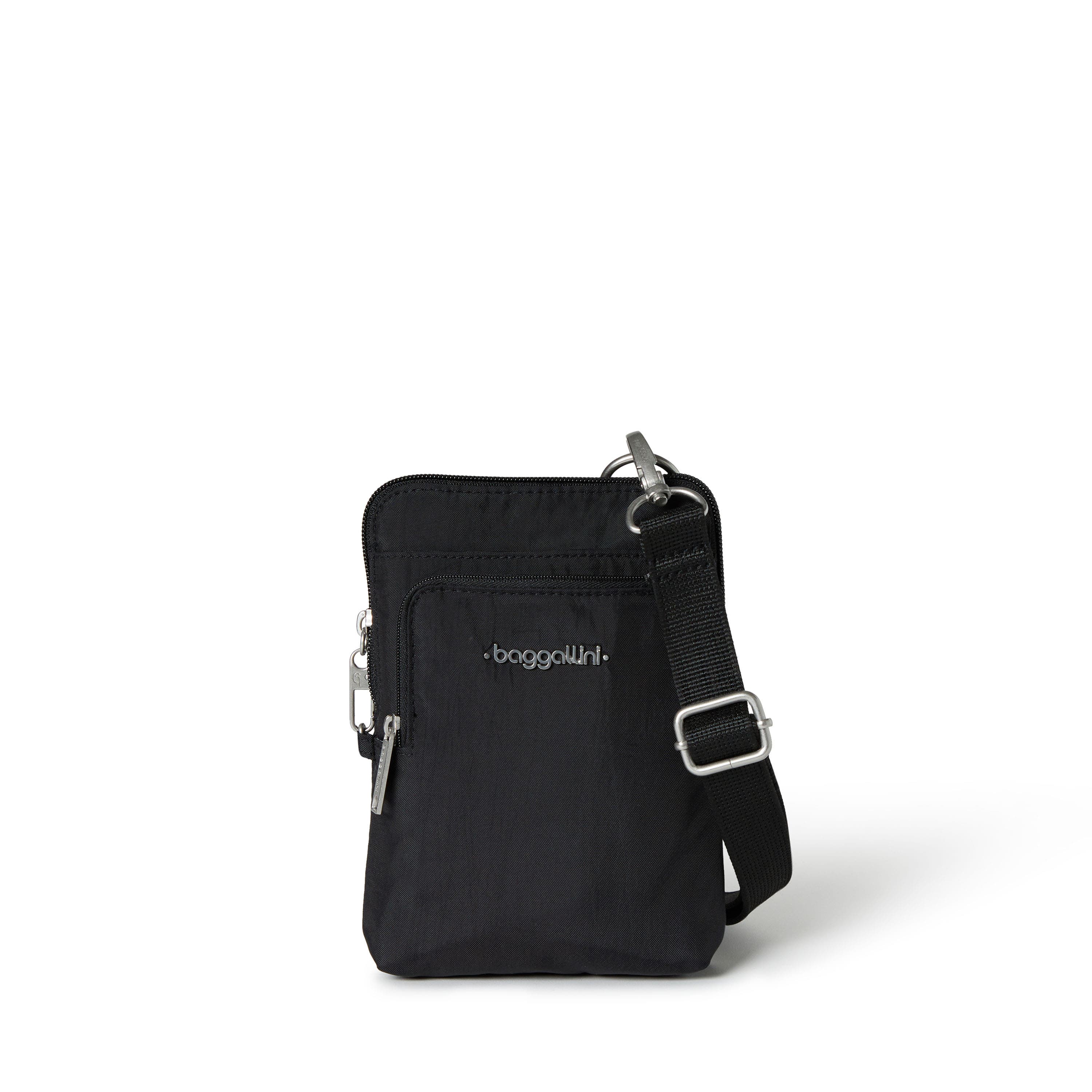 BAGGALLINI Securtex Anti-Theft Activity Small Crossbody Bag, Main, color, Black