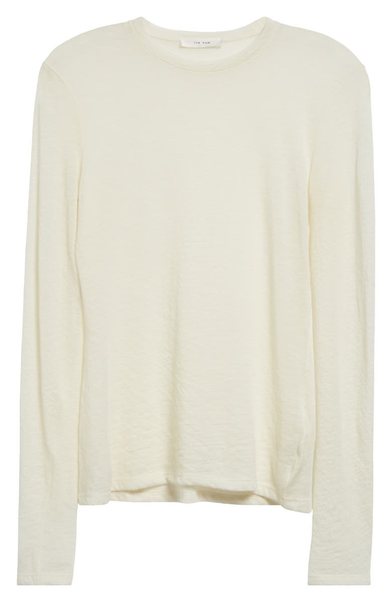 The Row Iverness Semisheer Cashmere Jersey Top, Alternate, color, 