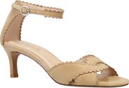 Pelle Moda Umelo Kitten Heel Ankle Strap Sandal