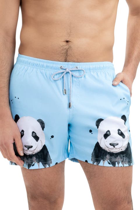 The Panda Party - Blue - Swim Trunks