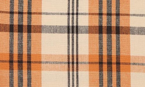 Design Imports Happy Halloween Plaid 4-piece Napkin Set In Orange