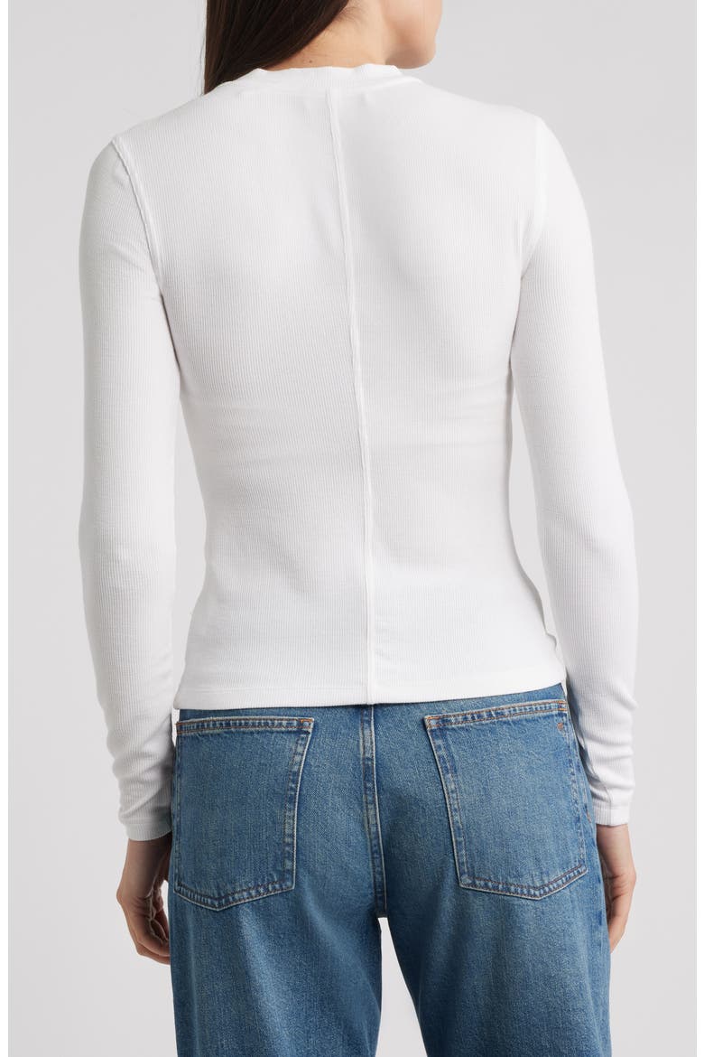 The Rib Crewneck Top, Alternate, color, WHITE