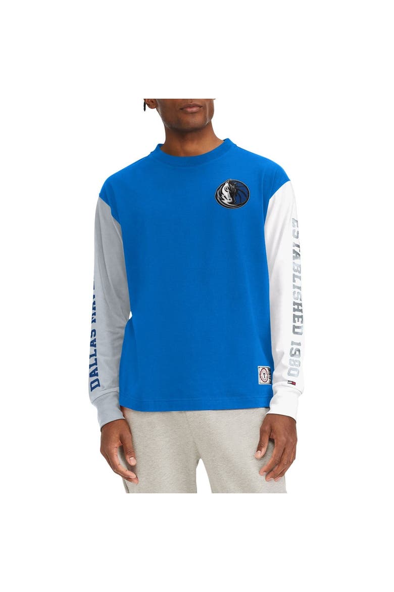 Men's Tommy Jeans Royal Dallas Mavericks Richie Color Block Long Sleeve T-Shirt, Alternate, color, Royal
