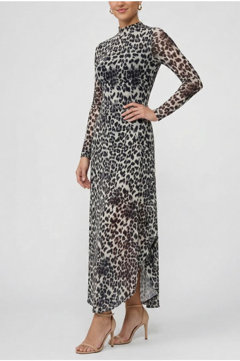 Beatrice Mesh High Neck Maxi Dress, Alternate, color, White