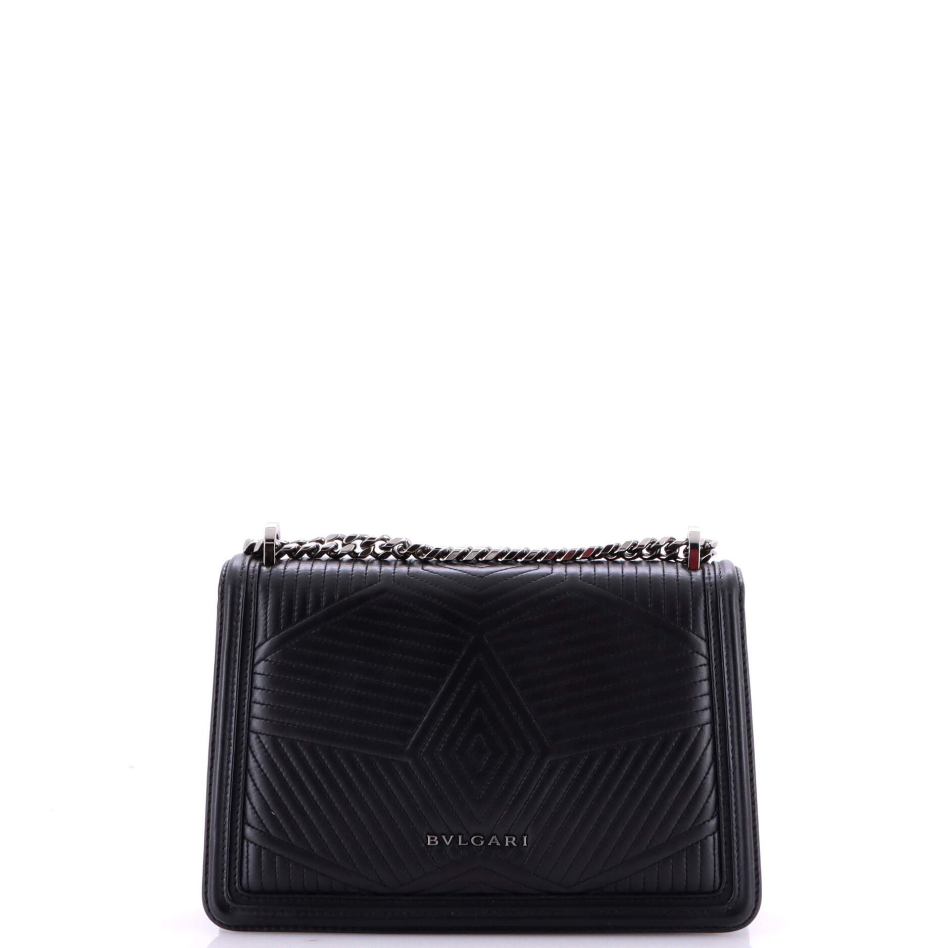 Serpenti Forever Shoulder Bag Quilted Leather Small, Alternate, color, Black