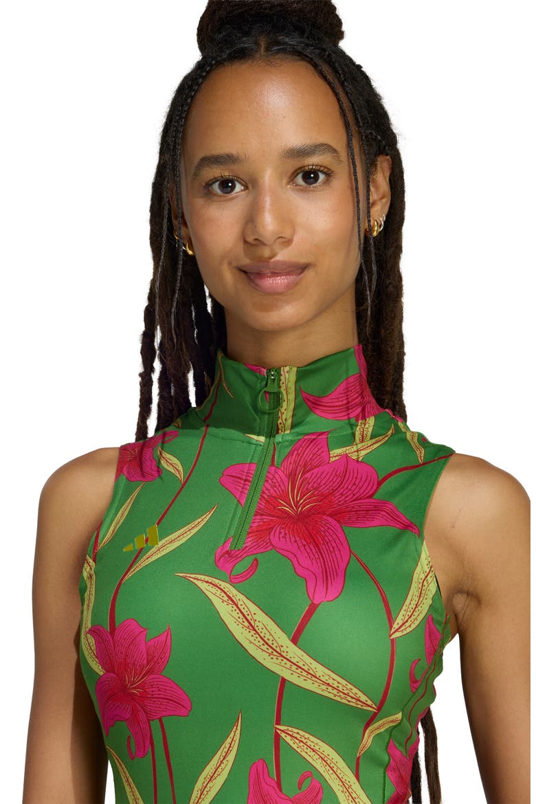 x FARM Rio Sleeveless Bodysuit, Alternate, color, PRELOVED LIME/ BAHIA MAGENTA
