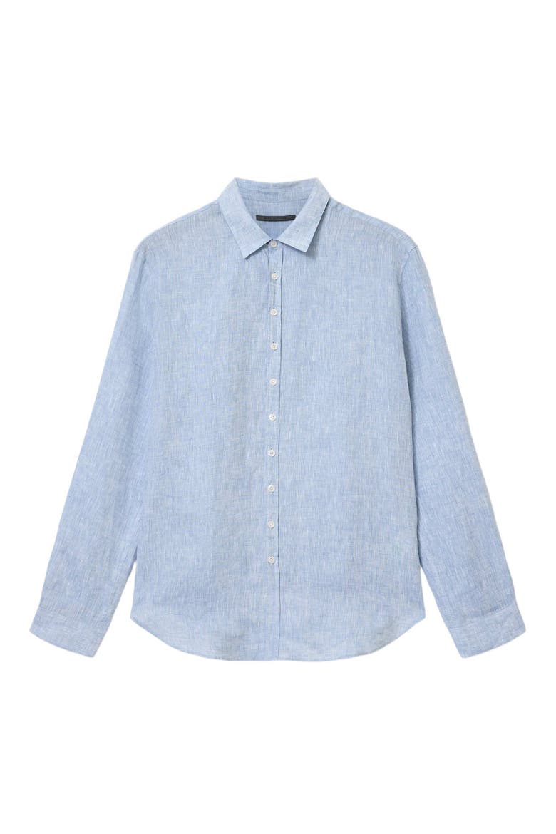 Bucks Slub Linen Button-Up Shirt, Alternate, color, LIGHT BLUE HEATHER