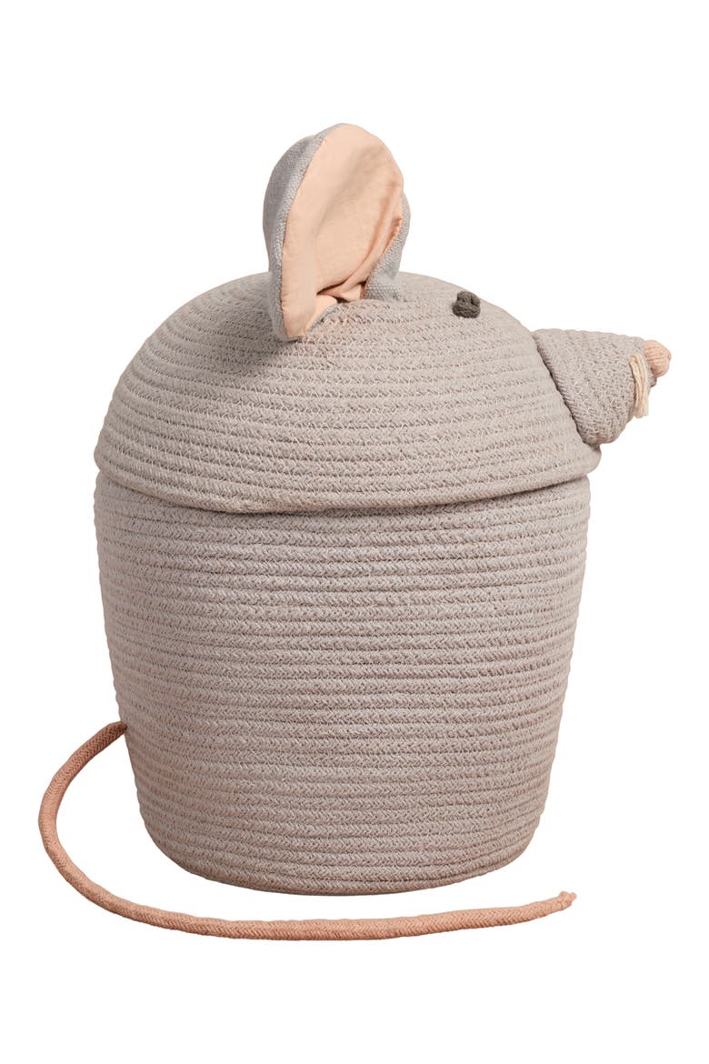 Renata the Rat Basket, Alternate, color, PEARL GREY