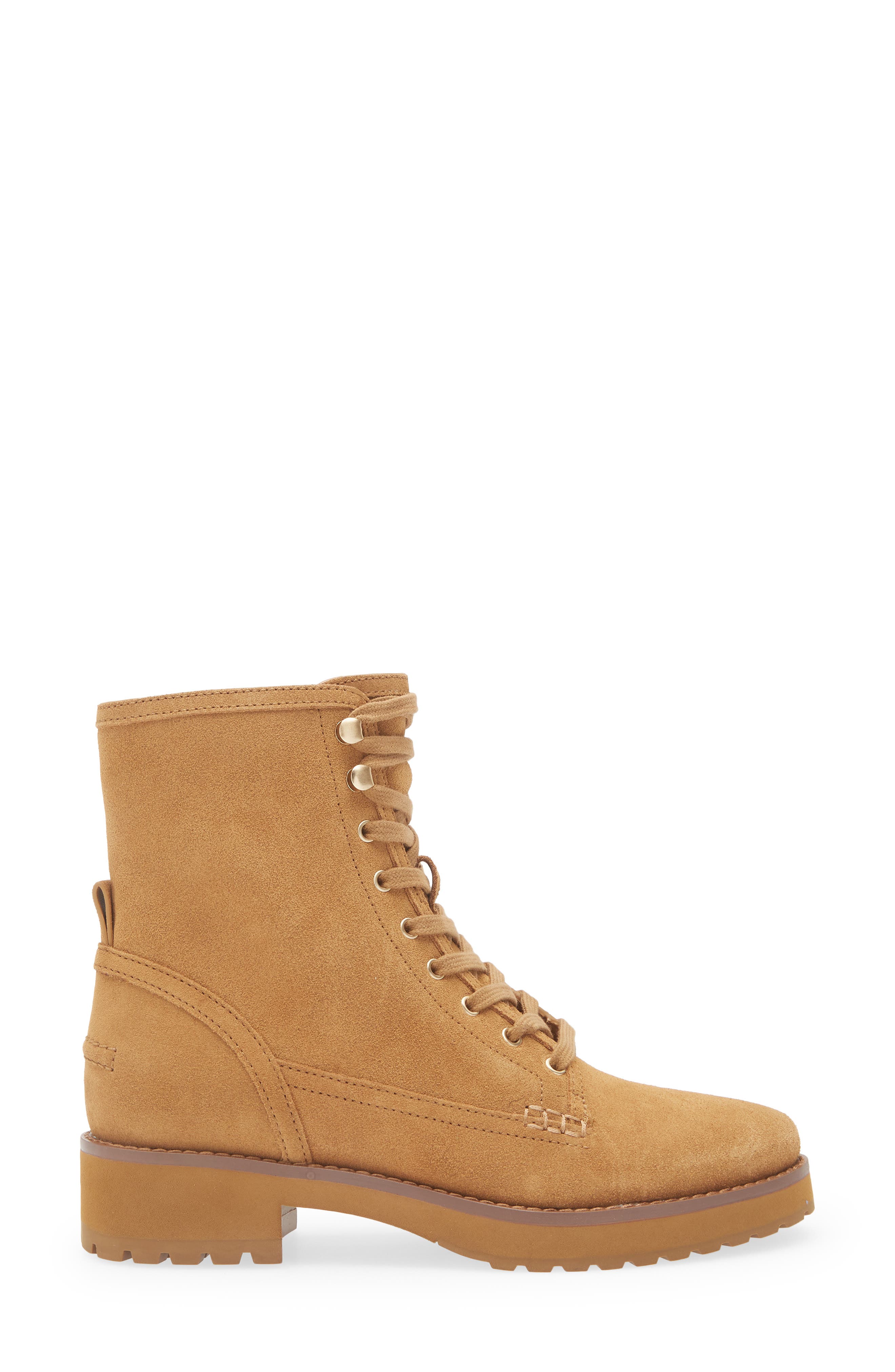 Cole Haan Lyndon Waterproof Lace-Up Boot, Alternate, color, Golden Honey Suede