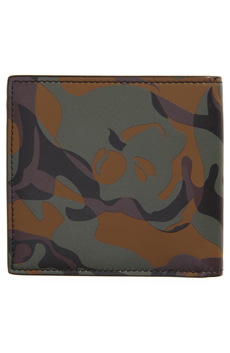McQueen Alexander McQueen Camo Leather Billfold Wallet, Alternate, color,