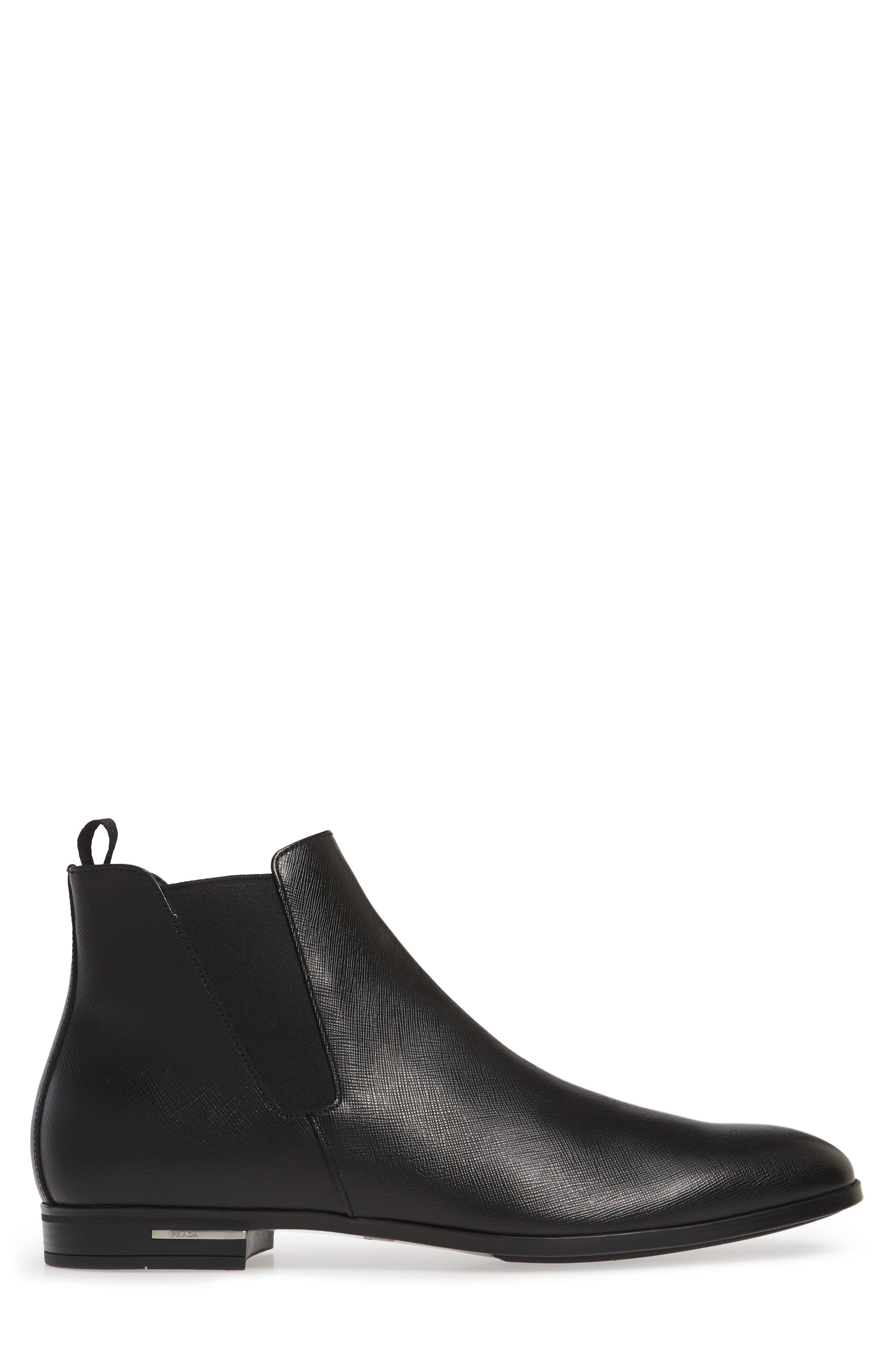 Prada Chelsea Boot, Alternate, color, Nero