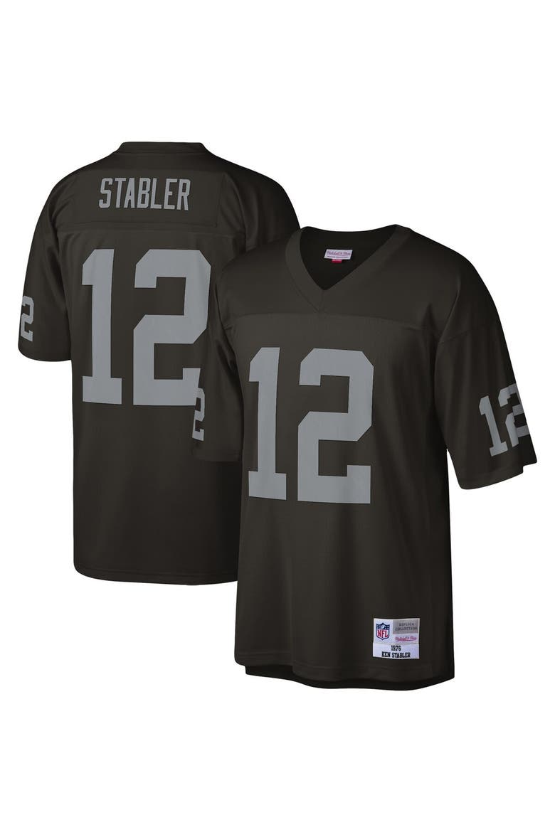 Men's Mitchell & Ness Ken Stabler Black Las Vegas Raiders Legacy Replica Jersey, Main, color, Black