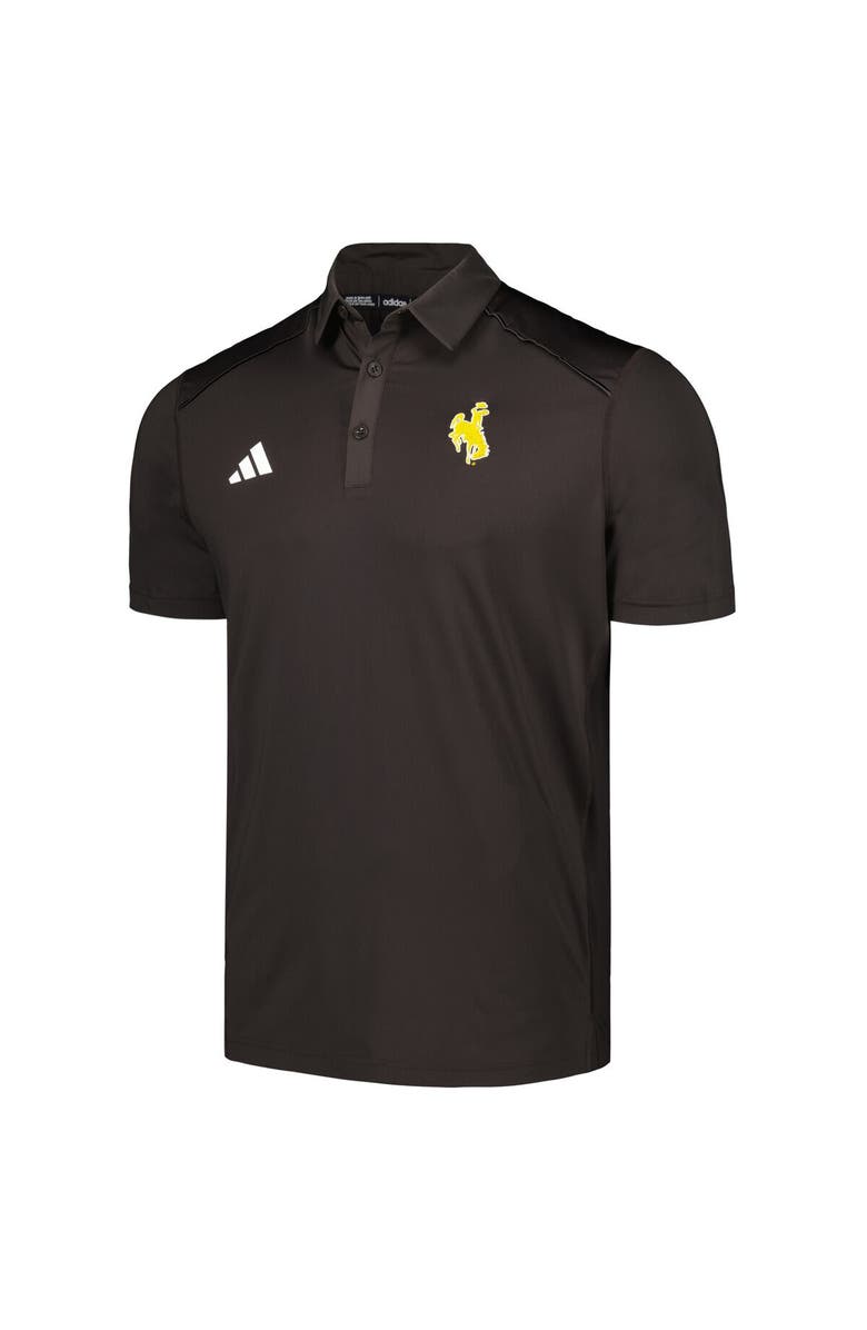 adidas Men's adidas Brown Wyoming Cowboys Classic AEROREADY Polo, Alternate, color, Brown