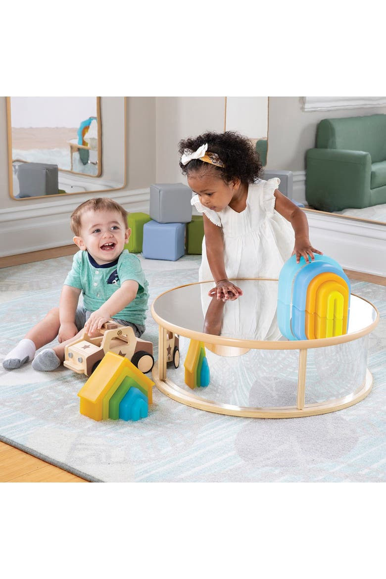 Curious Crawler Mirrored Play Table, Alternate, color, Beige