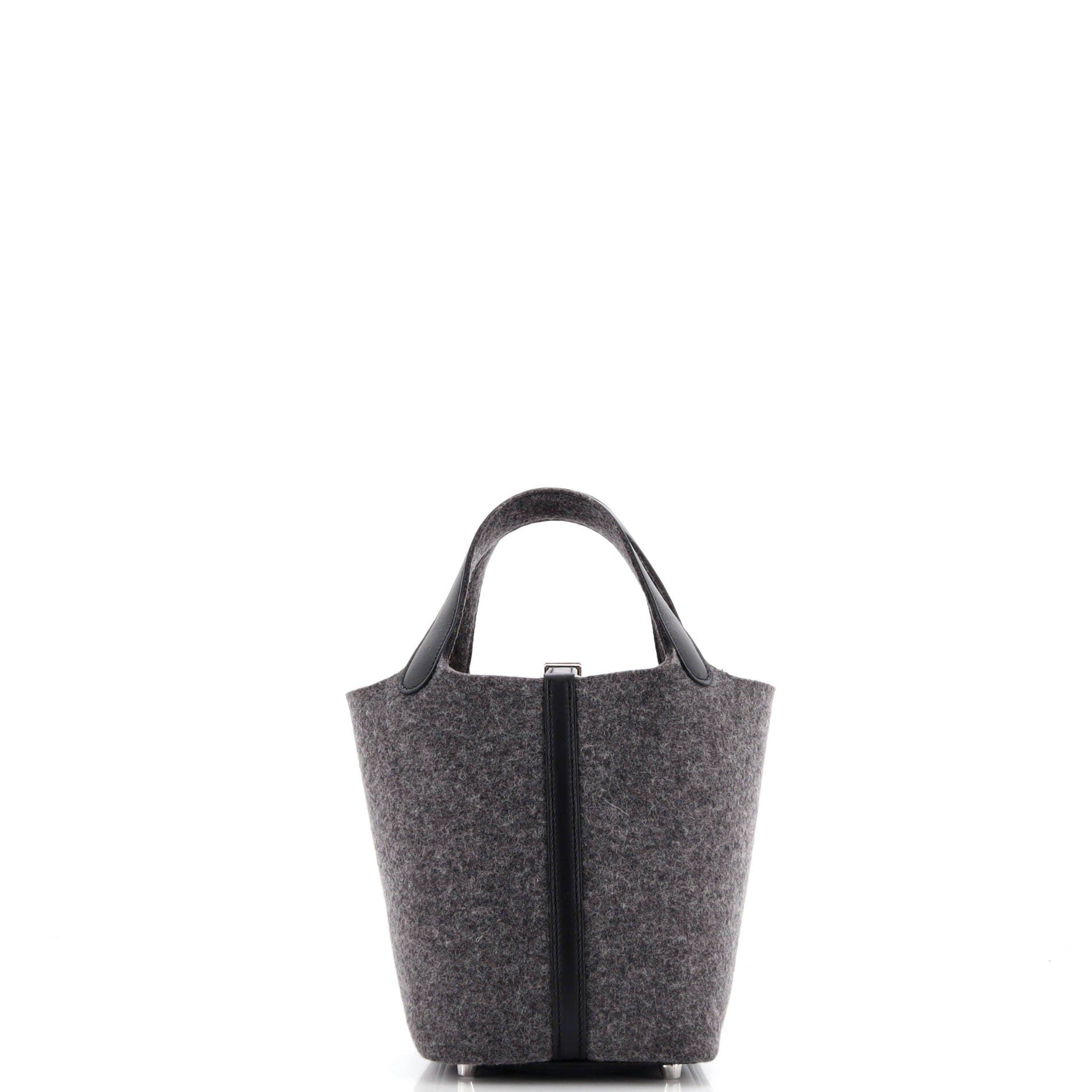 Picotin Lock Bag Felt with Leather PM, Alternate, color, Grey