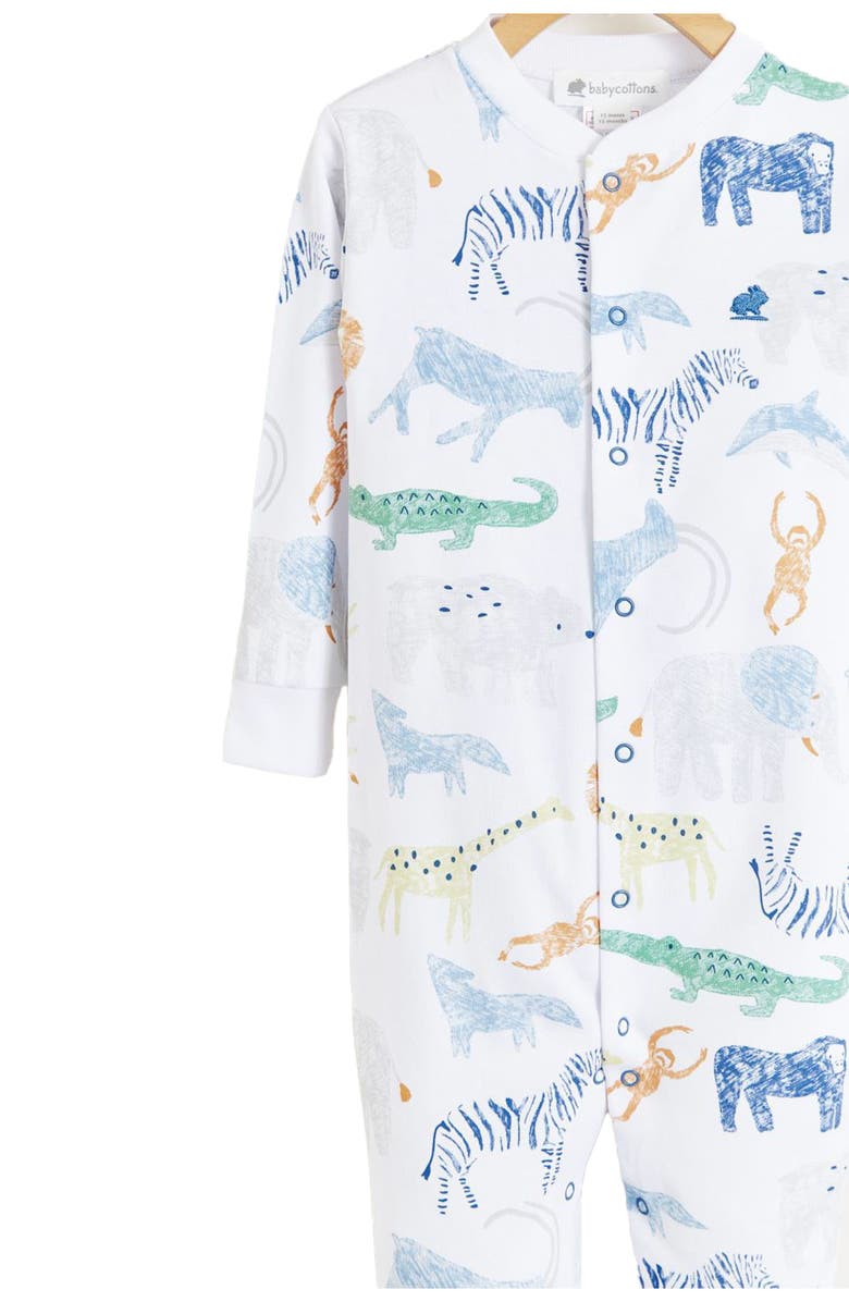 Babycottons Premium Peruvian Pima Cotton Kenya Footie Snug Pajamas For Infant, Main, color, Multicolor