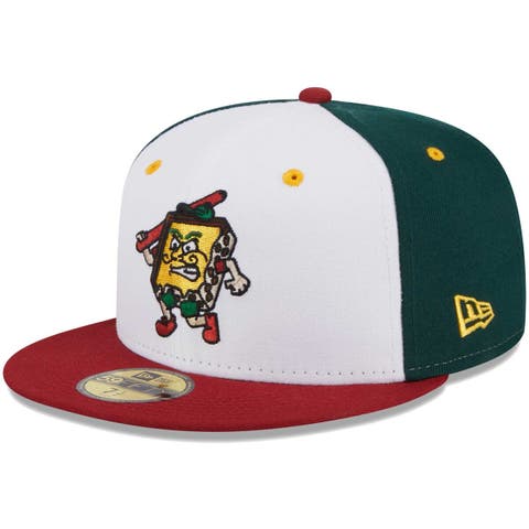 Men's New Era White Altoona Curve Theme Nights Altoona Pizzas  59FIFTY Fitted Hat