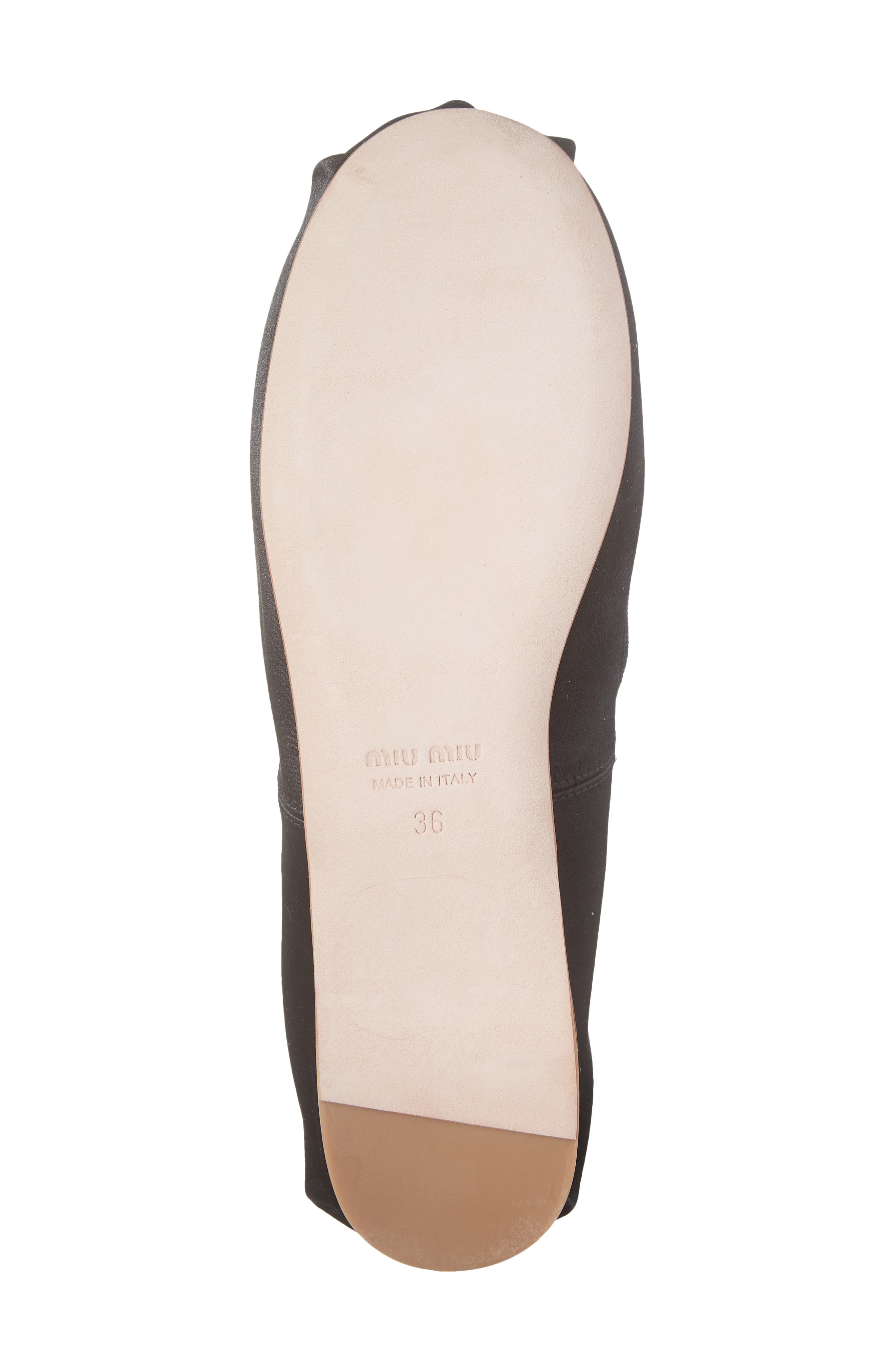 Miu Miu Logo Band Ballet Flat, Alternate, color, 