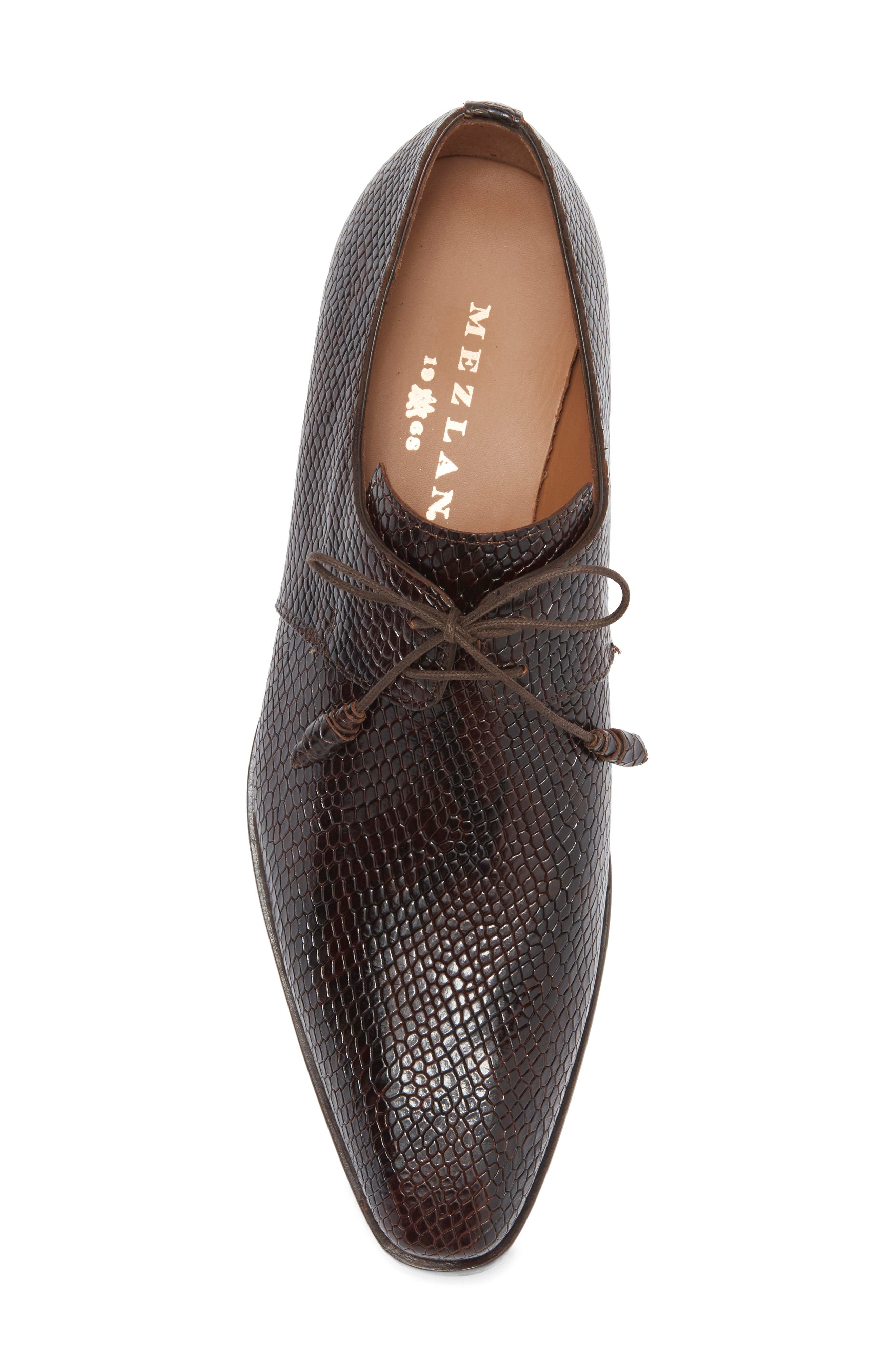 Mezlan Snake Embossed Derby, Alternate, color, 