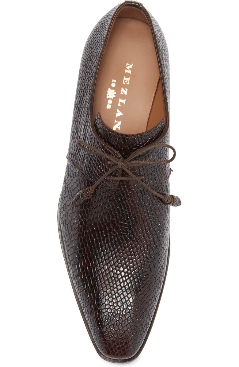 Mezlan Snake Embossed Derby, Alternate, color,