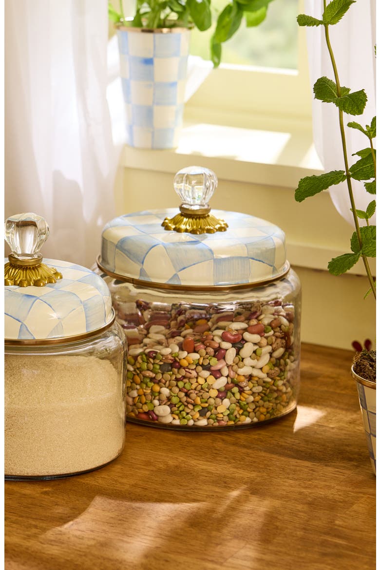 Sky Check Medium Kitchen Canister, Alternate, color, SKY CHECK