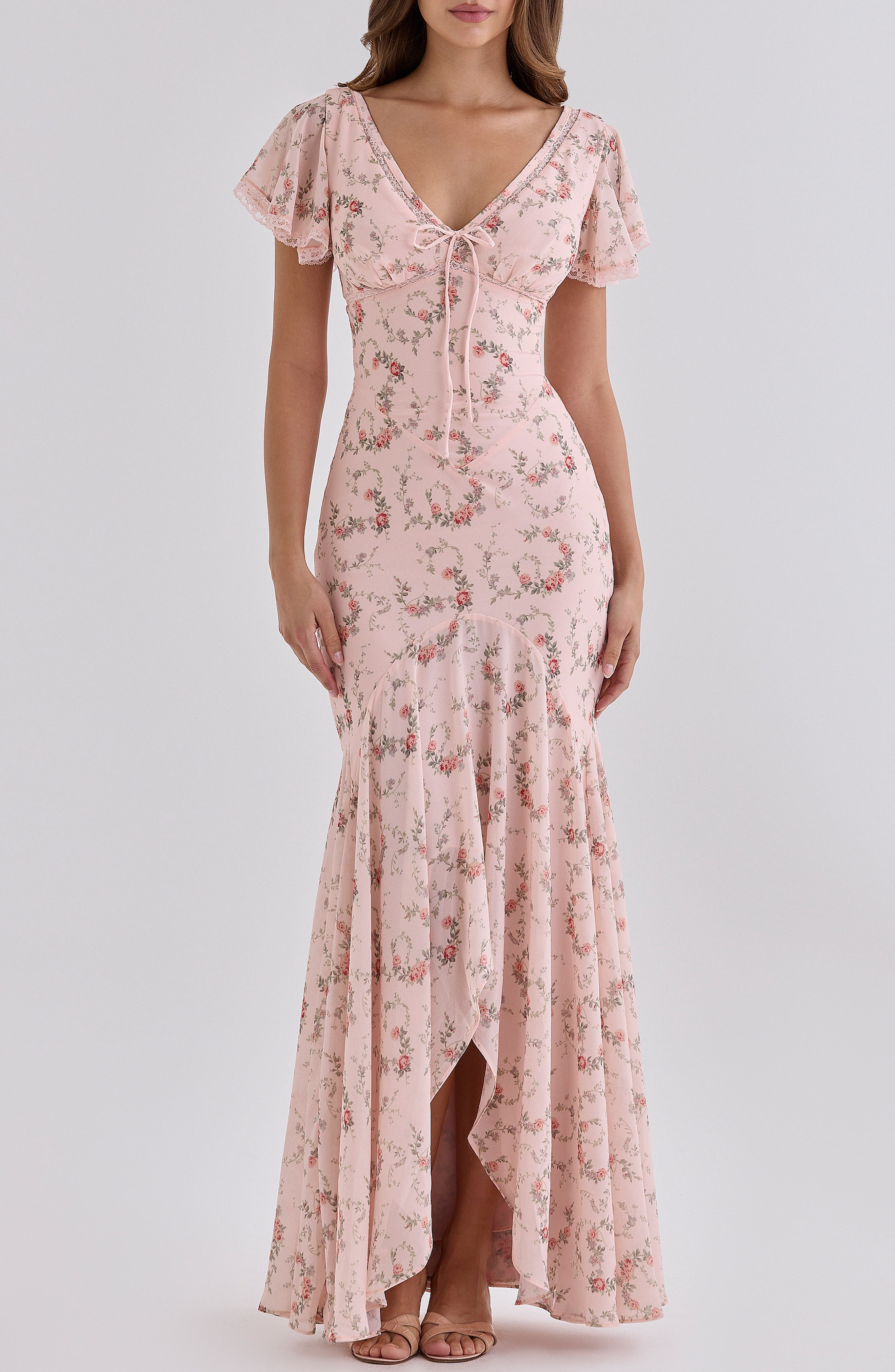 selected PINK VINTAGE ROSE FLORAL PRINT