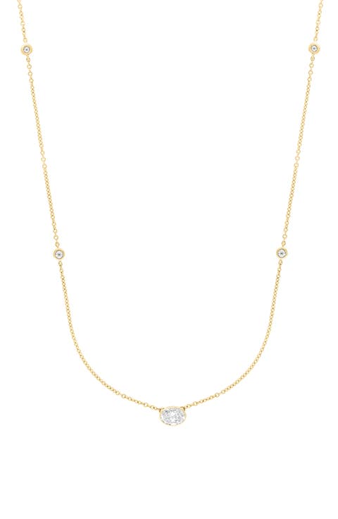 Lab-Grown Diamond Station Necklace