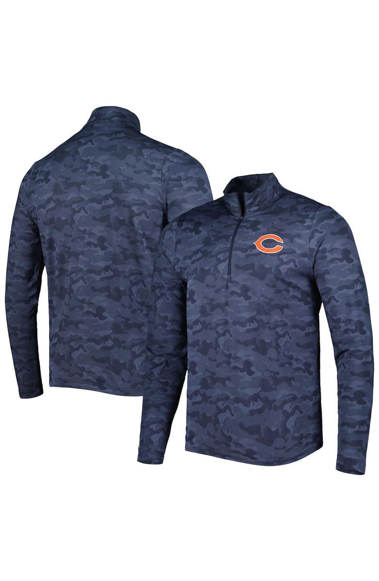ANTIGUA Men's Antigua Navy Chicago Bears Brigade Quarter-Zip Sweatshirt, Main, color, Navy