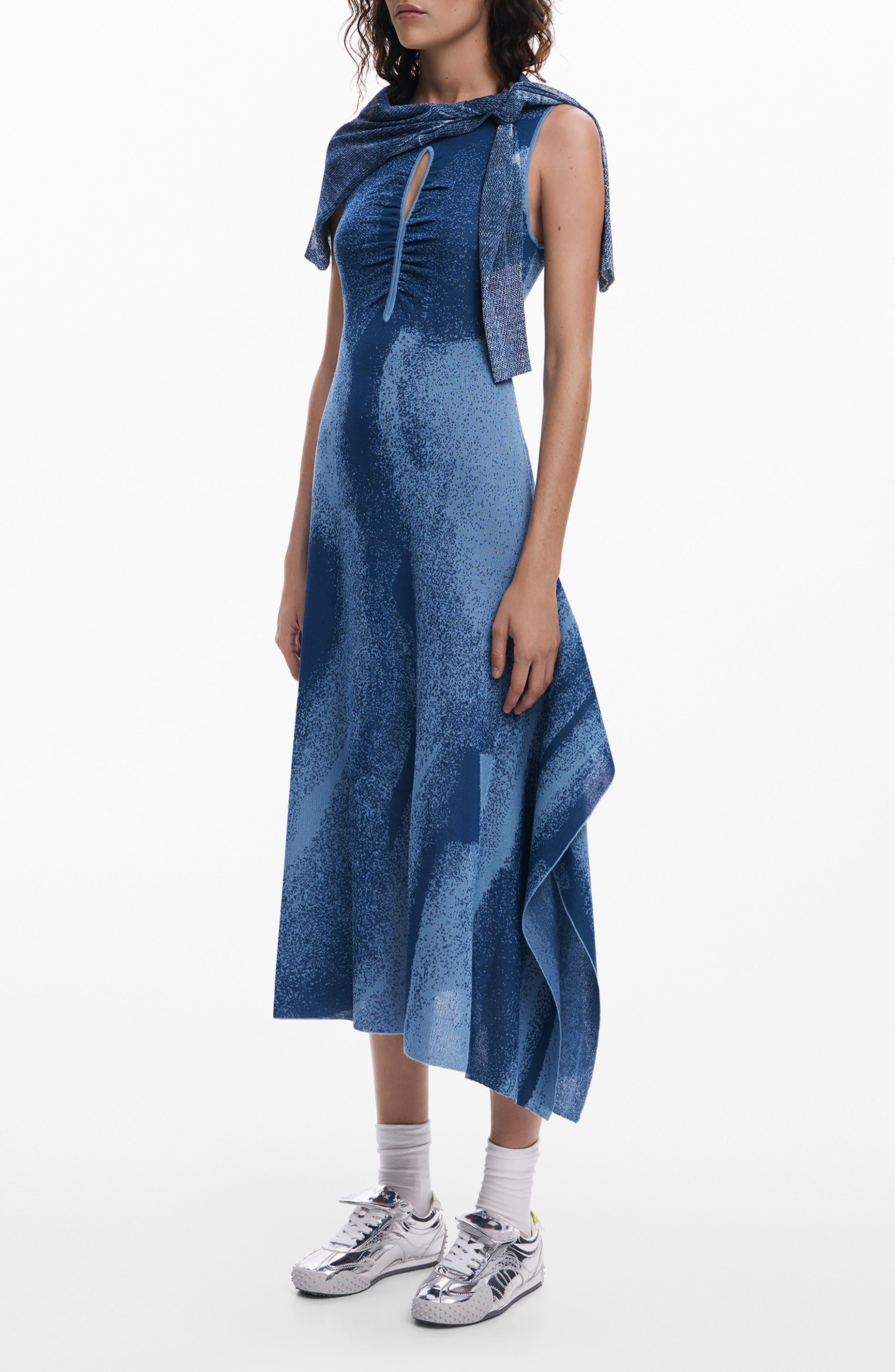 Asymmetric Knit Dress