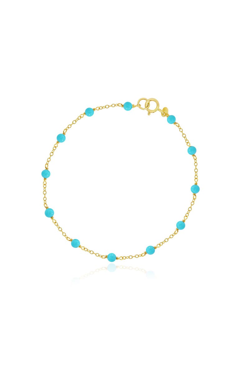 Turquoise Bead Chain Bracelet, Main, color, Turquoise
