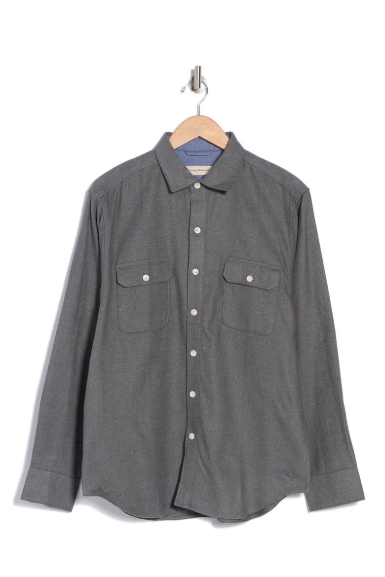 Blue Seas Button-Up Shirt, Alternate, color, FOG GREY