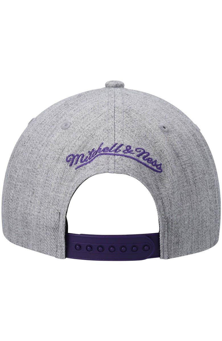 Mitchell & Ness Men's Mitchell & Ness Heathered Gray Los Angeles Lakers 2.0 Snapback Hat, Alternate, color, Heather Gray