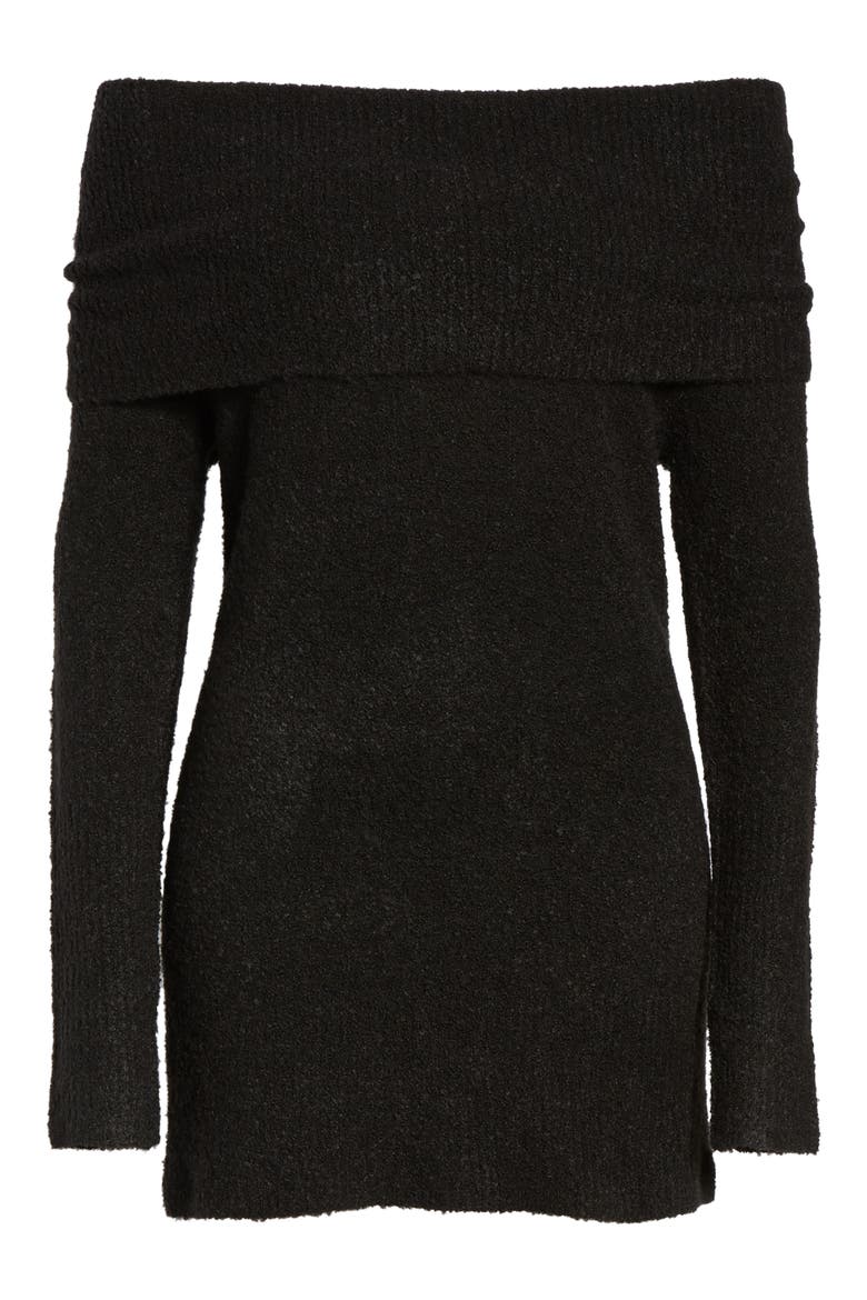 Off the Shoulder Tunic, Main, color, BLACK