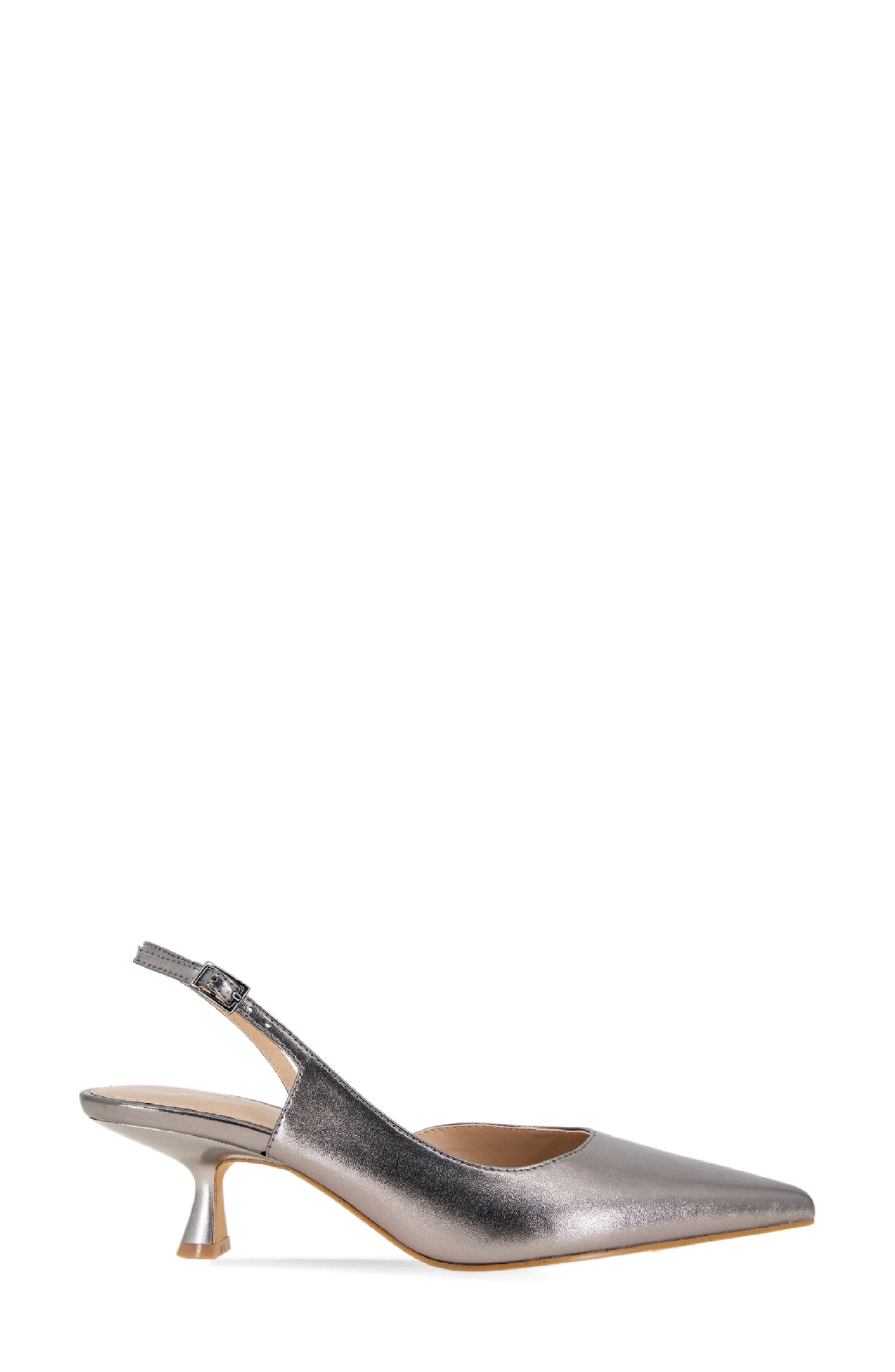 Kittie Slingback Kitten Heel Pump, Alternate, color, PEWTER