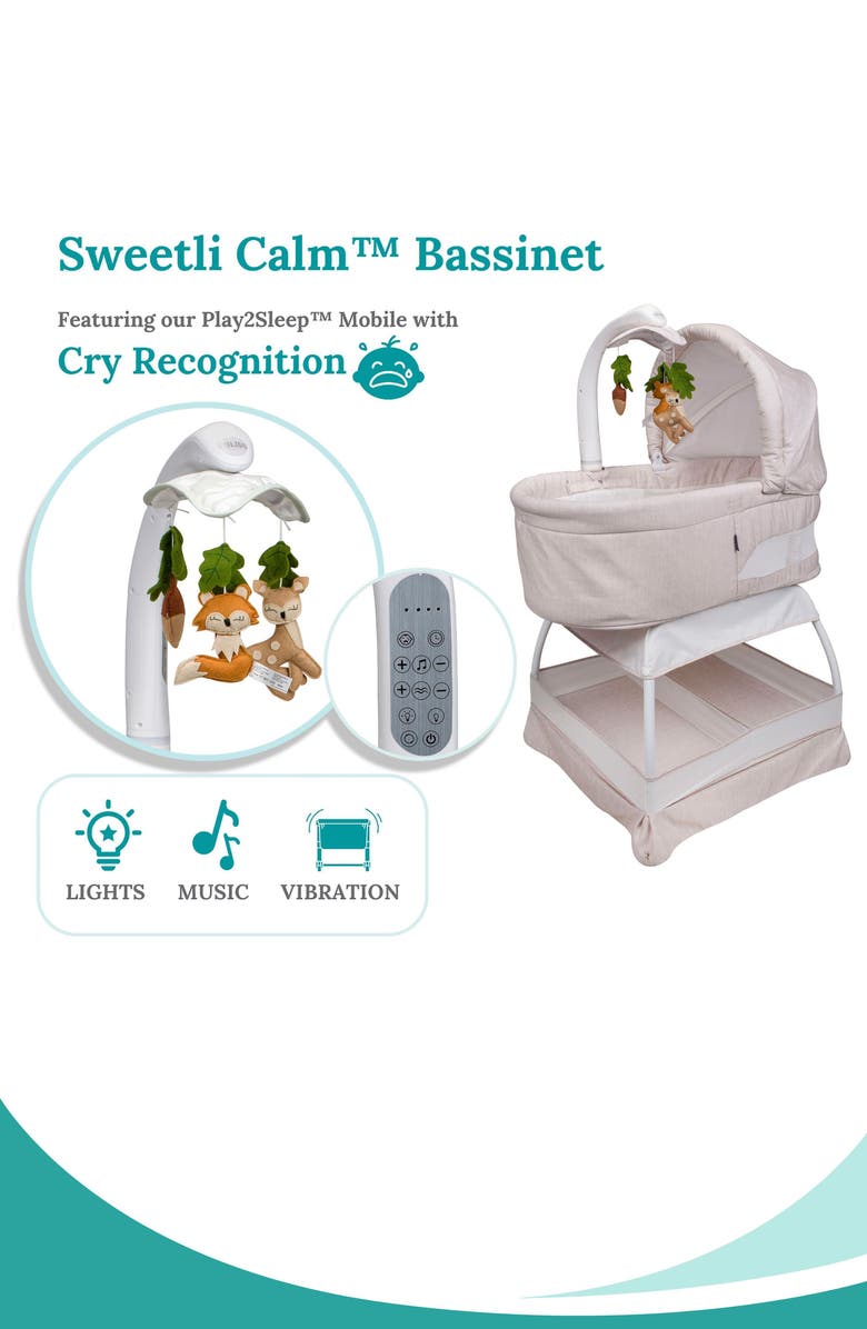 Little Partners TrüBliss<sup>™</sup> Sweetli Calm Bassinet, Alternate, color, Wheat Melange