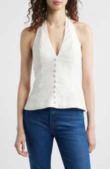 Faithfull the Brand Marie Linen Halter Top