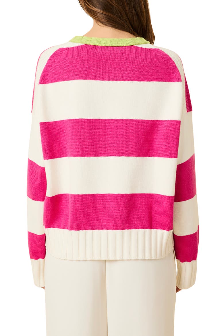 The Reva Stripe Sweater, Alternate, color, PARADISE APPLE