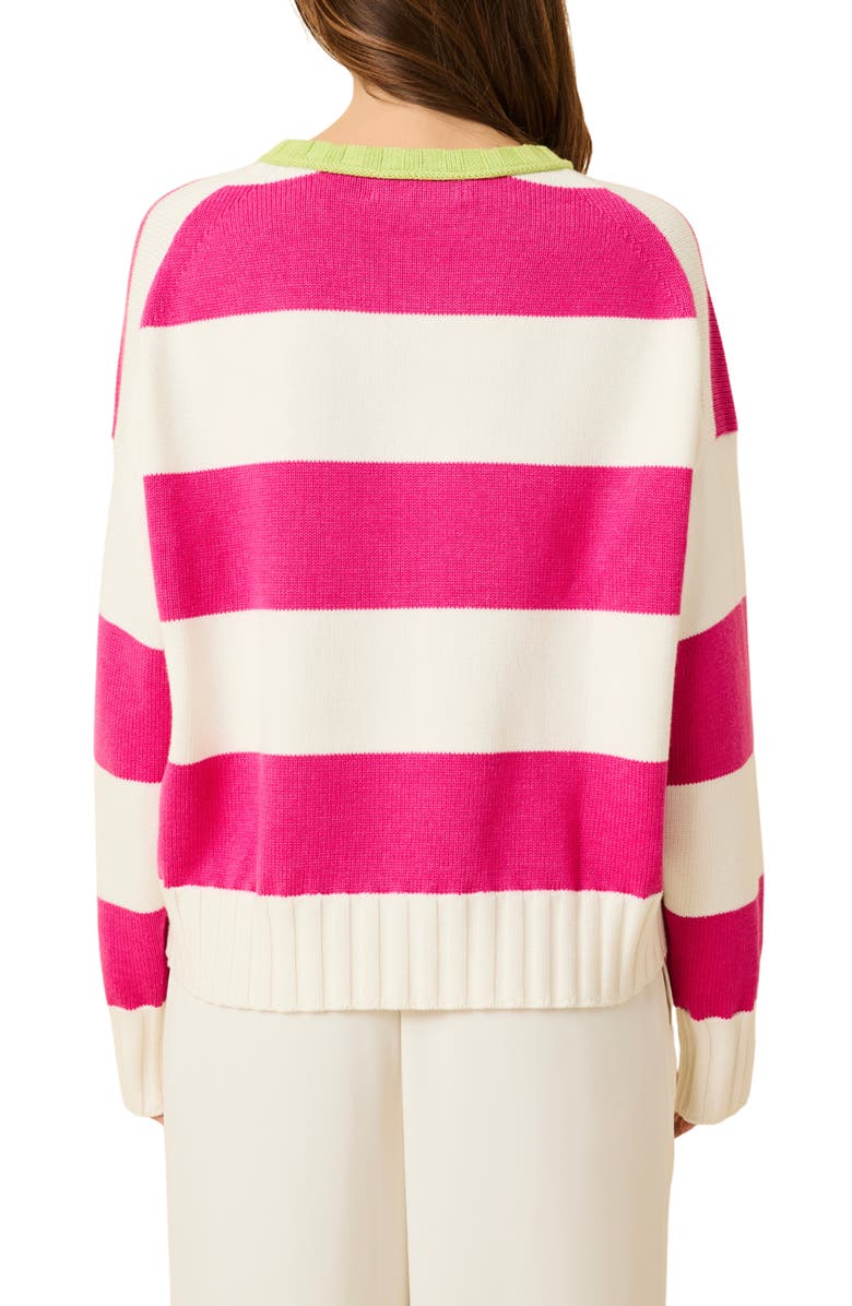 Solid & Striped The Reva Stripe Sweater, Alternate, color, Paradise Apple