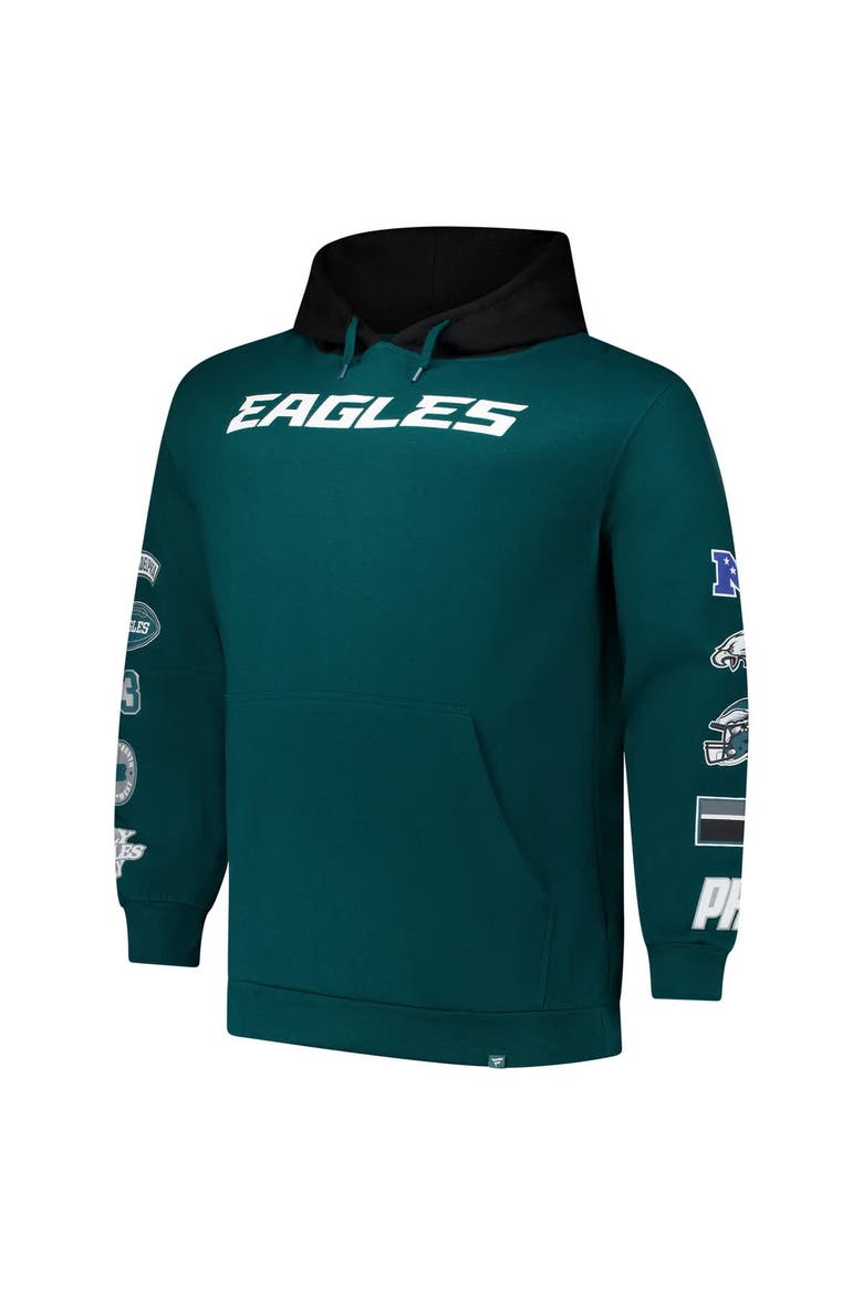Men's Fanatics Green Philadelphia Eagles Big & Tall Patched Out Pullover Hoodie, Alternate, color, Green