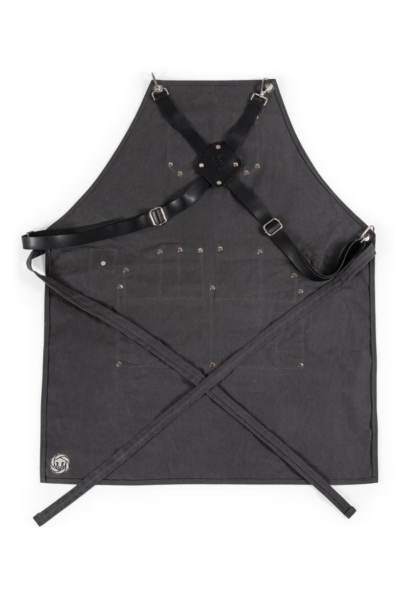 Collins Waxed Canvas Mixologist Apron, Alternate, color, GRAY