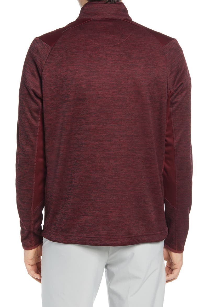 Swing Tech Dual Action Aquapel Water Repellent Men's Quarter Zip Pullover, Alternate, color, BURGUNDY HEATHER