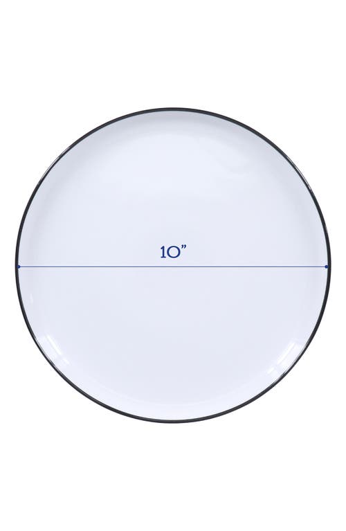 Bia Cordon Bleu Set Of 4 Silhouette Dinner Plates In White W/black
