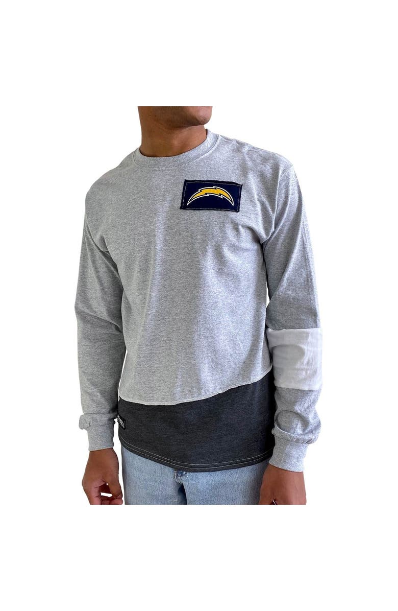 REFRIED APPAREL Men's Refried Apparel Gray Los Angeles Chargers Sustainable Angle Long Sleeve T-Shirt, Alternate, color, Gray