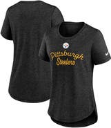 Nike Women's Nike Black Pittsburgh Steelers Script Tri-Blend T-Shirt