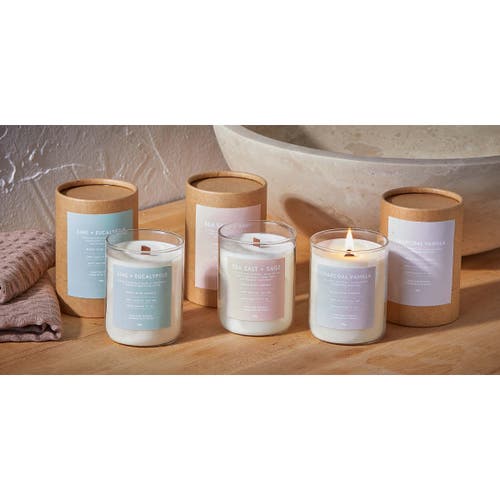 Tag Lime Eucalyptus Scented Candle Jar Soy Wax Ivory Everyday Use In Neutral