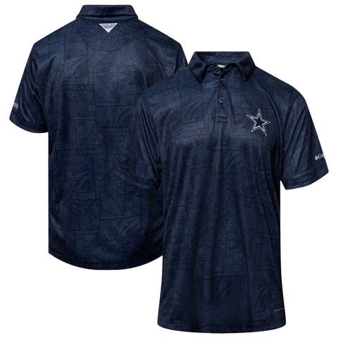 Men's Columbia  Navy Dallas Cowboys Super Terminal Tackle Polo
